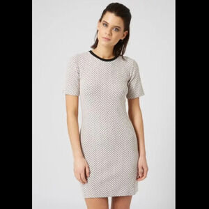 Topshop Textured Geo Bodycon Dress
